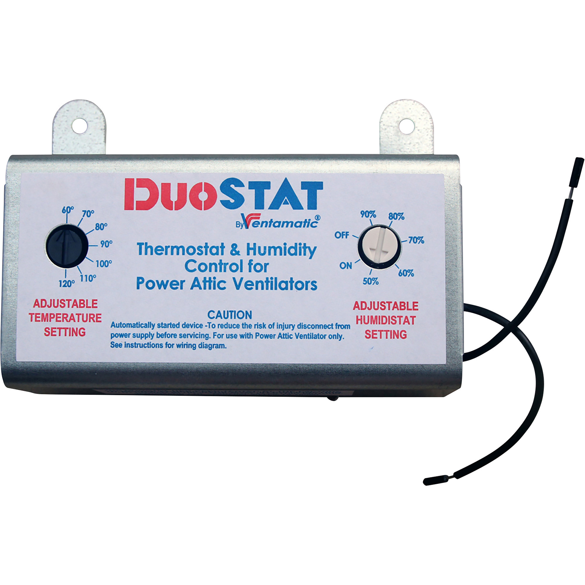 Ventamatic Dual Temperature/Humidity Control - Adjustable Thermostat and Humidistat, Model# XXDUOSTAT